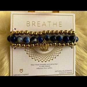 Breathe Sodalite beaded inspiration bracelet